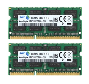 8GB Samsung (2X 4GB) PC3-12800S DDR3 1600Mhz 204pin SODIMM Laptop RAM Memory #ew - Picture 1 of 7
