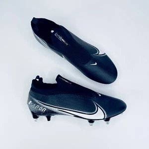 Nike Vapor Edge Football Cleat Mens SZ 14 Black 360 Elite Flyknit Clear Studs - Picture 1 of 8