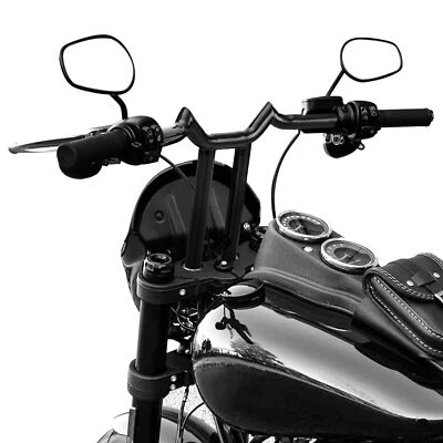 Manillar Sharp T-Bar 10" 12" 14" de elevación para Harley Softail Dyna Wide Glide FXDL Foto 1 de 3