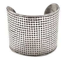 ANNA BECK Sterling Silver Wide Dotted Cuff Bracelet 62.5 Grams (CSH011296)