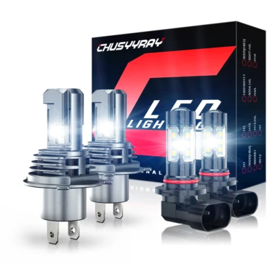 Para Toyota Solara 1999-2001 4 piezas Faro LED haz alto-bajo + Kit de faros antiniebla Foto 1 de 4