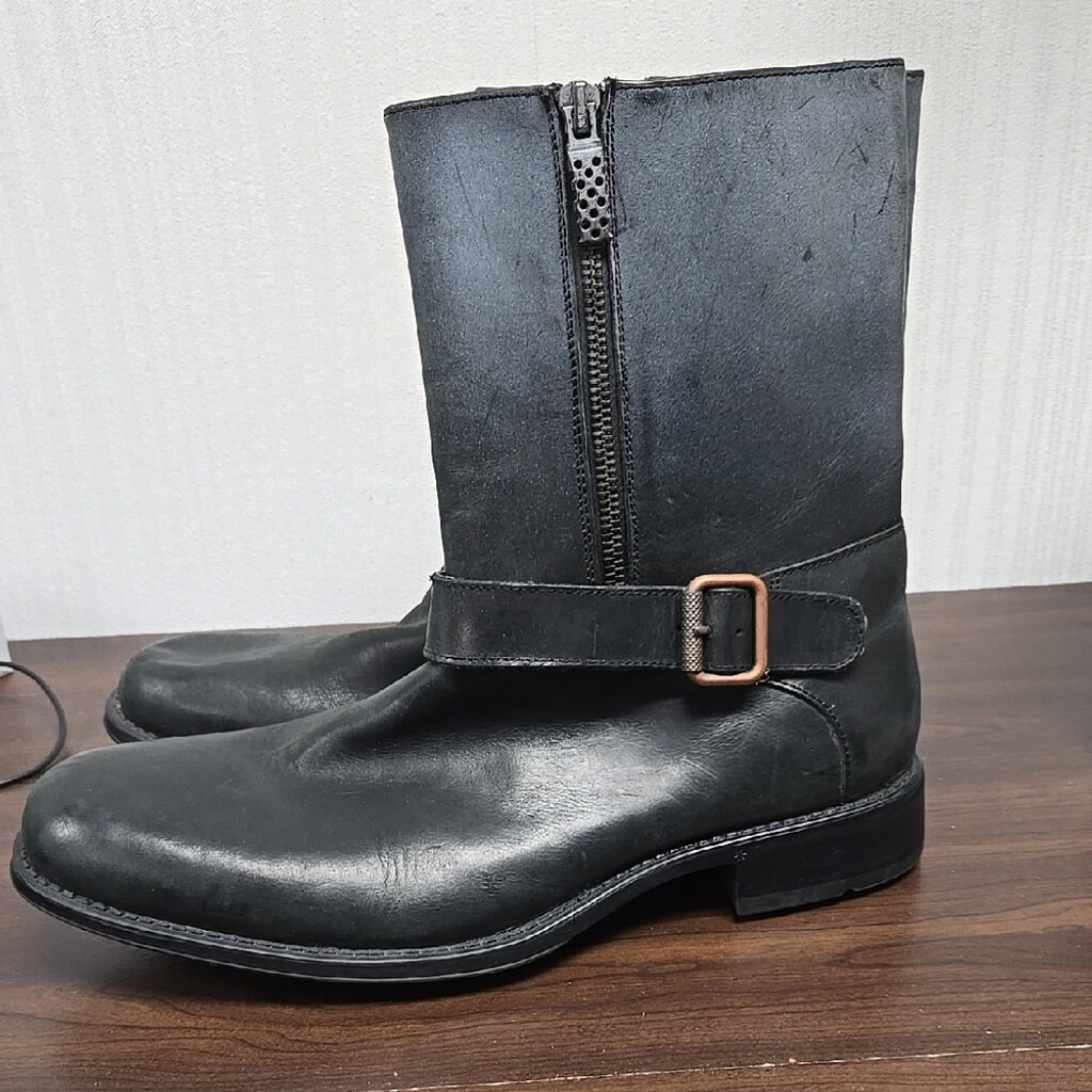 【美品】ショートブーツ　KENNETH COLE　革靴 ブラック　サイズ：10 美品】ショートブーツ KENNETH COLE 革靴 ブラック サイズ：10