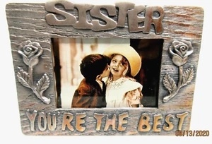 Sister You're The Best Photo Frame Embossed Metal The Thomas Collection New - Picture 1 of 3