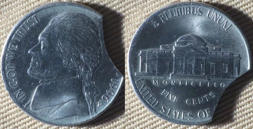 Error : 1996-P Nickel Clip k 1-3 10% IREC185 - Image 1 of 1