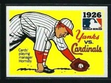 1971 Fleer Laughlin World Series Black Back #24 - 1926 Yankees vs Cardinals - EX