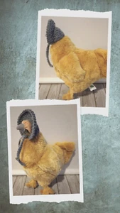 handmade crochet hat chicken rooster bonnet pet hen farm small gray new - Picture 1 of 3