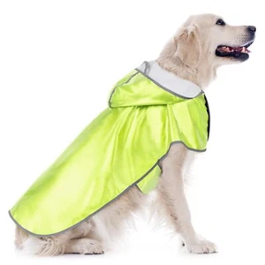 Dog Raincoat - Adjustable Dog Rain Jacket with Hoodie Waterproof Dog Rain Coa... - Picture 1 of 7