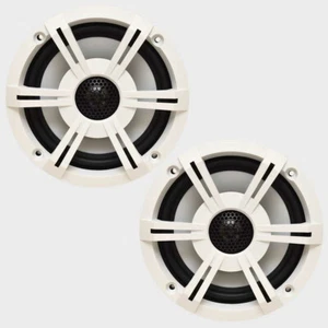 PQN Audio Boat Coaxial Speakers RV652BTWLD | 6 3/4 Inch White W/ LED - Foto 1 di 5