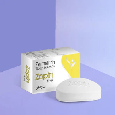 Zopin Permethrin 5% w/w Germ Protection Soap For All Skin Type For Men 75 gm - Image 1 of 4