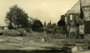 Belgien Tournai Zerstörung WWII Befreiung Ruinen altes Foto 1945 - Bild 1 von 3