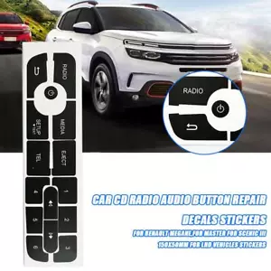 For Renault Megane/ Master/ Scenic III Radio Audio Repair Stickers. Button R8V1 - Picture 1 of 9