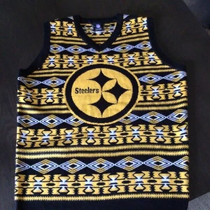 NFL Team Apparel Pittsburgh Steelers Ugly XMas Sweater Weste Größe L - Bild 1 von 4