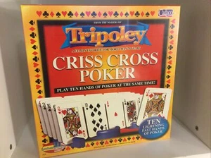 Tripoley CADACO Criss Cross POKER CARD GAME 2005 Play 10 Hands At Once NEW - Picture 1 of 9