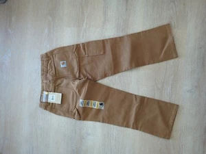 Carhartt Canvas Carpenter Pants Little Boys Size 8 Workwear Grunge Brown - Picture 1 of 6