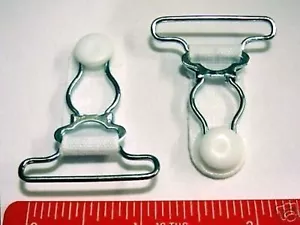 Strumpfhalter, Strumpfband, Clips, Enden, 29mm, Weiß, 100 - Bild 1 von 1