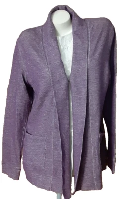 White Stag Fly Away Cardigan Grape Royale Long Sleeve Misses Size L (12-14) NWT - Image 1 of 4