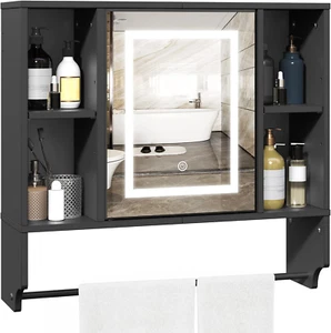 Bathroom Wall Cabinet with Mirror, Wall Mounted Medicine Cabinet with Color Adju - Picture 1 of 9