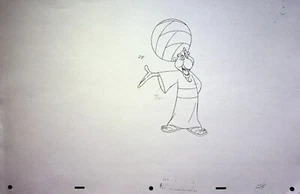 Copia de hoja modelo ALADDIN 1992 estudio de producción The Peddler 11x17 Disney #GB - Imagen 1 de 2
