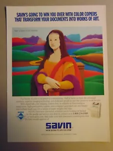 SAVIN COPIATRICI A COLORI 1997 pubblicità stampa artistica d'epoca - Foto 1 di 1