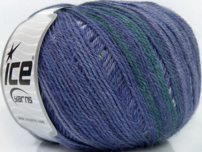 4-Skein Lot Alpaca Fine Magic Yarn 4x100g/375m Fine Wool Purple Dark Green - Image 1 of 4