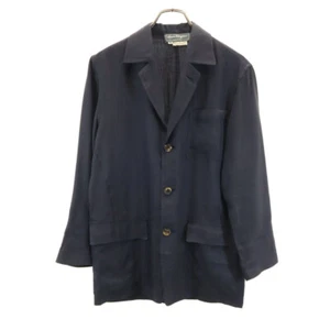 Salvatore Ferragamo 90s Italian linen old Herringbone Pattern tailored jacke... - Picture 1 of 9