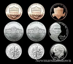 2015 P+D+S Lincoln Penny, Jefferson Nickel, Roosevelt Dime ~ Mint Proof Set - Picture 1 of 7