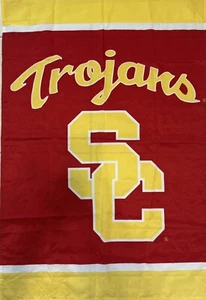 USC Trojans Football Season Garden Flag 41” x 28” - Picture 1 of 9