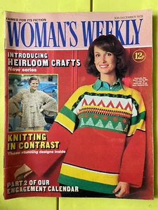 Woman's Weekly Magazine 30th December 1978 Inside Fashion, Knitting & More 526F - Imagen 1 de 2