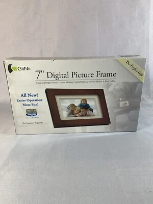 GiiNii Artforme 7-inch Digital Picture Frame GN-705W 1000 Pics (Sealed) - Image 1 of 4