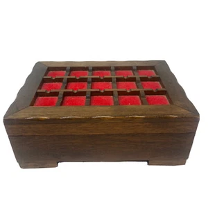 vintage wood men's jewelry box - Picture 1 of 16