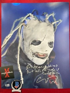 COREY TAYLOR SLIPKNOT STONE SOUR SIGNED 16x20 PHOTO! BECKETT COA! CMFT! IOWA! - Picture 1 of 1
