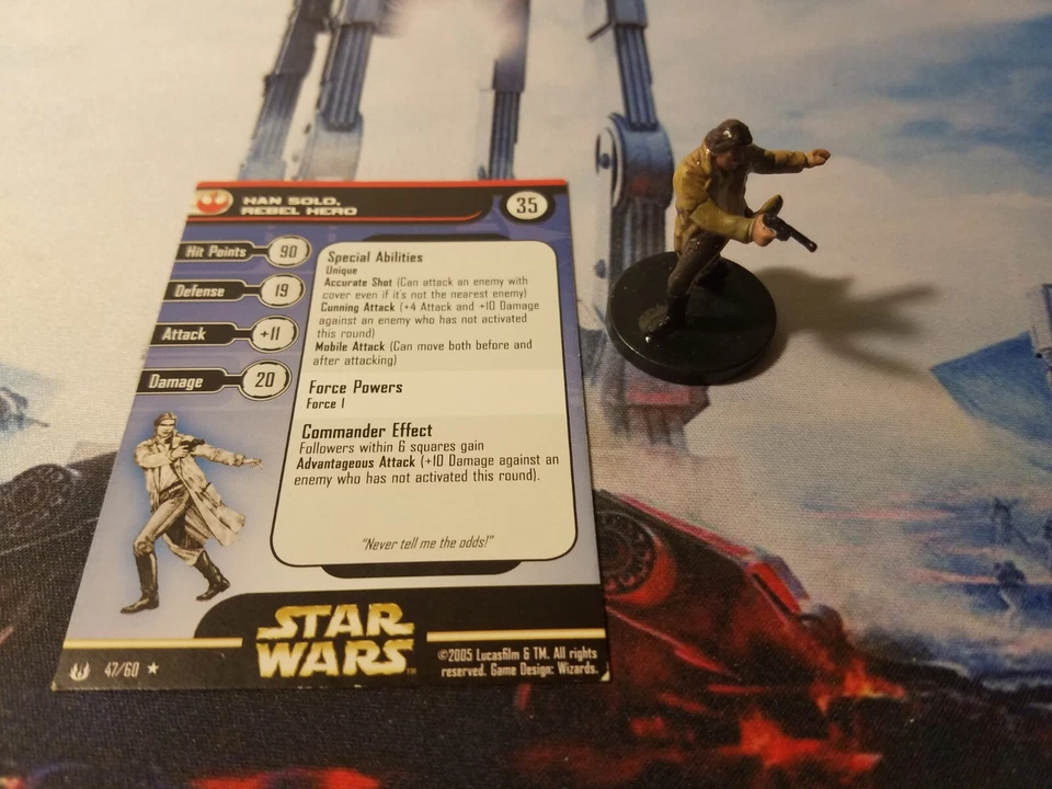Star Wars Miniatures Universe 47 Han Solo, Rebel Hero - Image 1 of 1