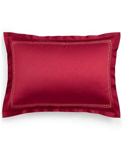 Hotel Collection Luxe Border Sham Standard Red