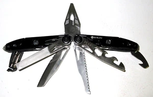 Bilbury B/BURY Multitool In Good Used Condition / Black & Silver Many Functions - Picture 1 of 11