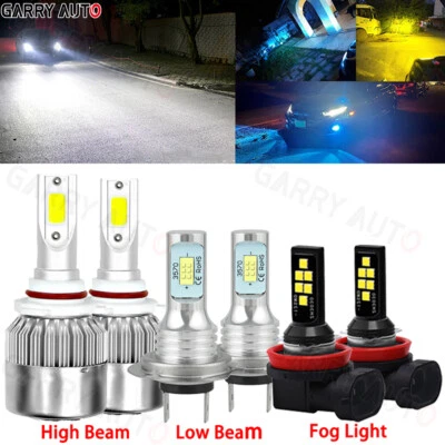  LED Headlight High Low Beam Fog Light Bulbs For 2006-2013 Suzuki Grand Vitara - Image 1 of 4