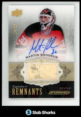 Cubierta superior 2018 grabada #SR-MB Martin Brodeur firma restos memoria automática/15 Foto 1 de 4