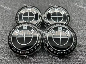 BMW M Competition Black Edition 54mm 68mm Hub Alloy Wheel Center Caps - Picture 1 of 8