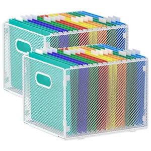 Confezione da 2 Organizer per File da Appendere, Cartella per File in Rete Scatola di Archiviazione Armadio Organi... - Foto 1 di 6