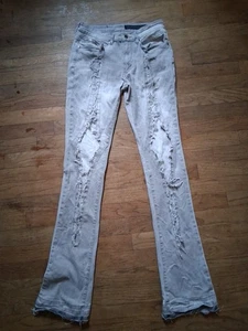 Rockstar Original Flare Denim Rsm205 Jeans Grey 30X32 Mens - Picture 1 of 12