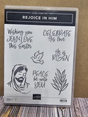 Stampin' Up! REGOCÍJATE EN ÉL Juego de Sellos Jesús Paz Paloma Pascua Él ha Resucitado Palma Foto 1 de 2
