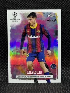2020-21 Topps Chrome X Steve Aoki UEFA Neon Future #NF-P Pedri RC - Foto 1 di 2