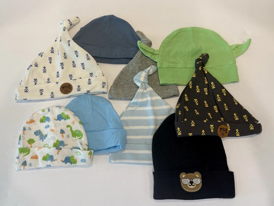 Bebé Niño Bebé Recién Nacido Sombreros Gorros Gorras Juego De 9 Foto 1 de 1