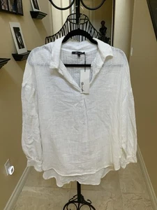 womens tops Large, Yanak, NWT, Sardinia Top, Cotton Gauze, White - Picture 1 of 3