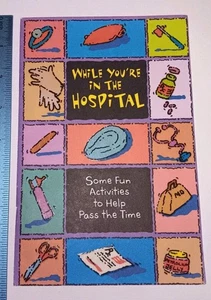 Unbenutzte Grußkarte & Env Aktivitäten, um sich die Zeit im Krankenhaus zu vertreiben Vintage - Bild 1 von 10