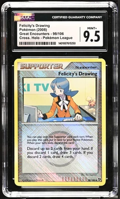 2008 Pokemon Great Encounters Felicity's Drawing #98/106 CGC 9.5 MINT - Image 1 of 2