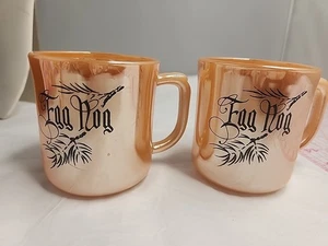Fire King Peach Luster Egg Nog Punch Cups - Picture 1 of 11