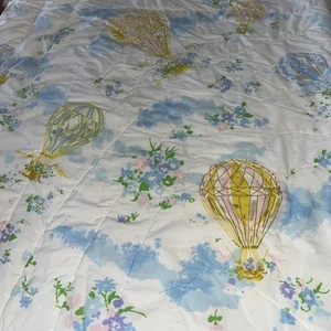 Vintage Fieldcrest Twin Comforter Hot-Air Balloons - Picture 1 of 5