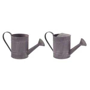 Melrose Pack de 6 Latas de Riego Galvanizadas con Mango Gris 5.75" - Imagen 1 de 1