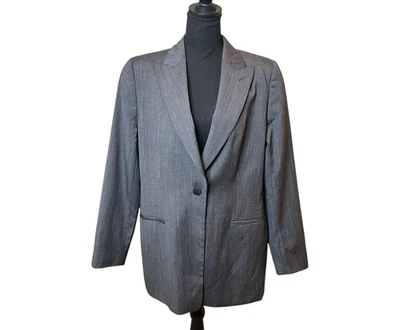 Chaqueta Blazer Giorgio Armani Le Collezioni Para Mujer Gris Mezcla Lana Talla 16 Italia Foto 1 de 4