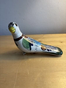 Mexican pottery bird / peafowl Tonala style folk art bird figurine - Picture 1 of 5